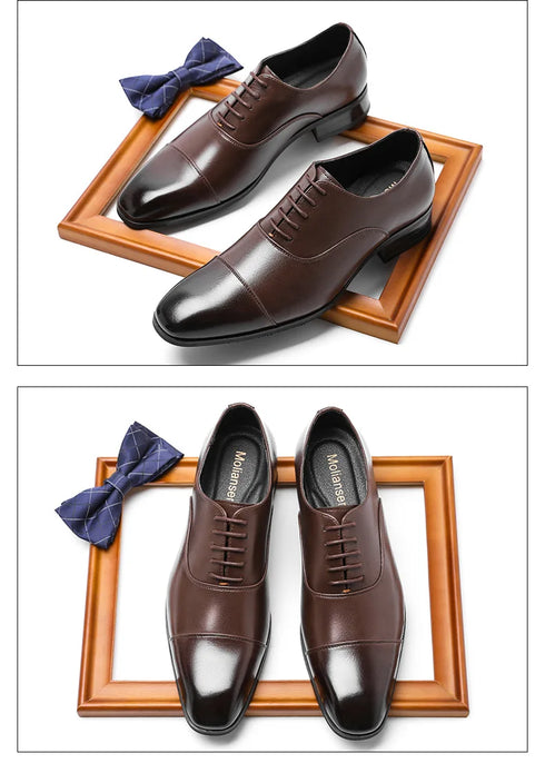 Elegant Slip-On Oxford Shoes for Men - Classic Formal Business Dress Footwear Perfect for Weddings and Office Occasions